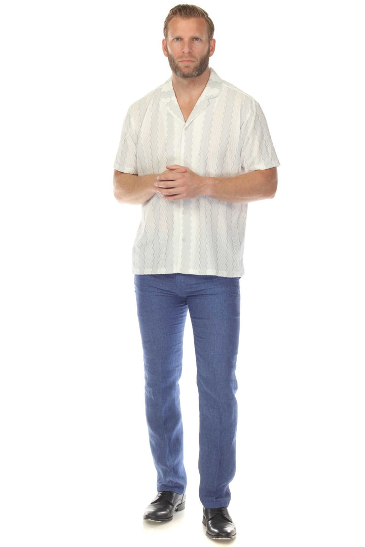 Men's Riviera Textured Button Down Knit Shirt - Especially Yours