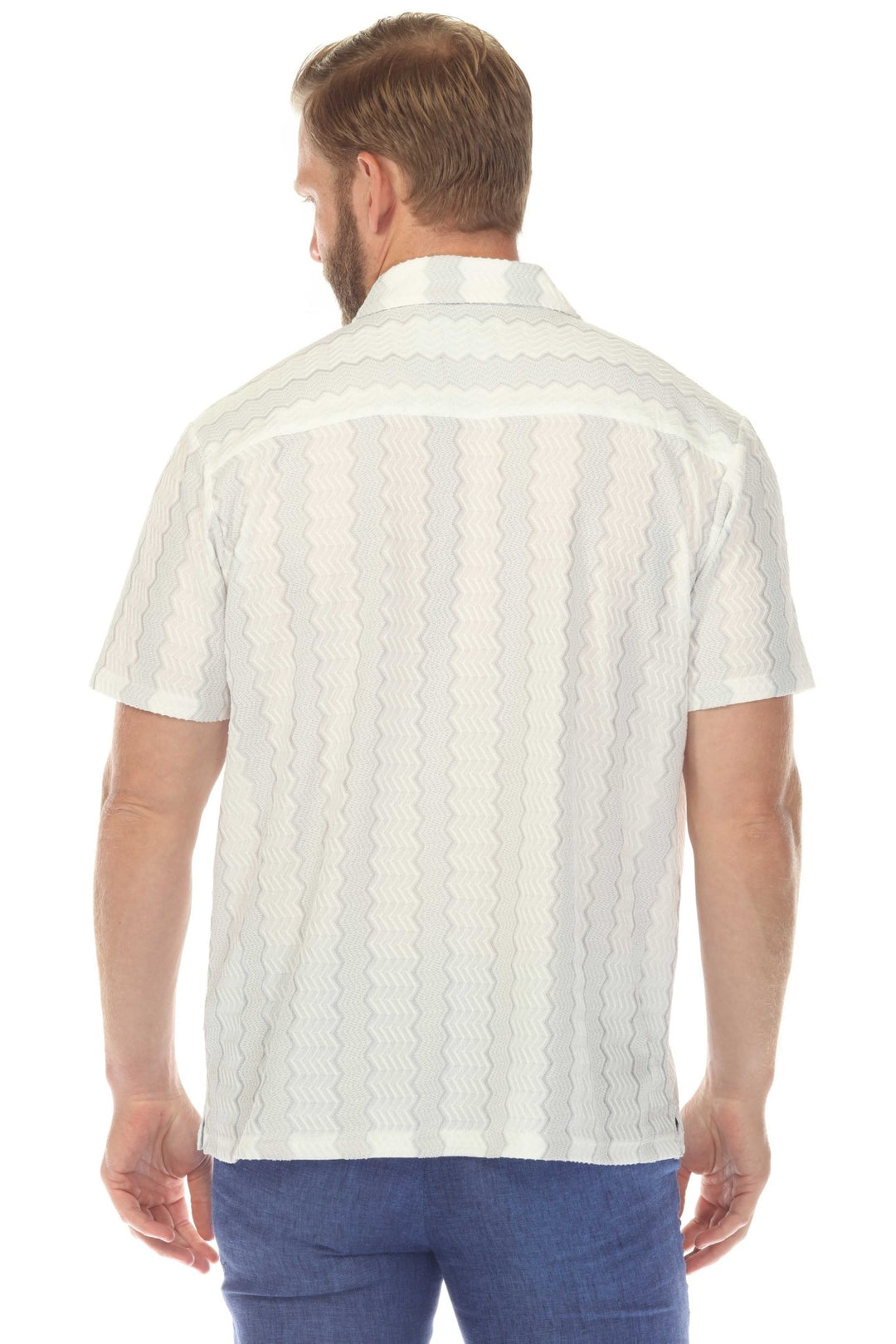 Men's Riviera Textured Button Down Knit Shirt - Especially Yours