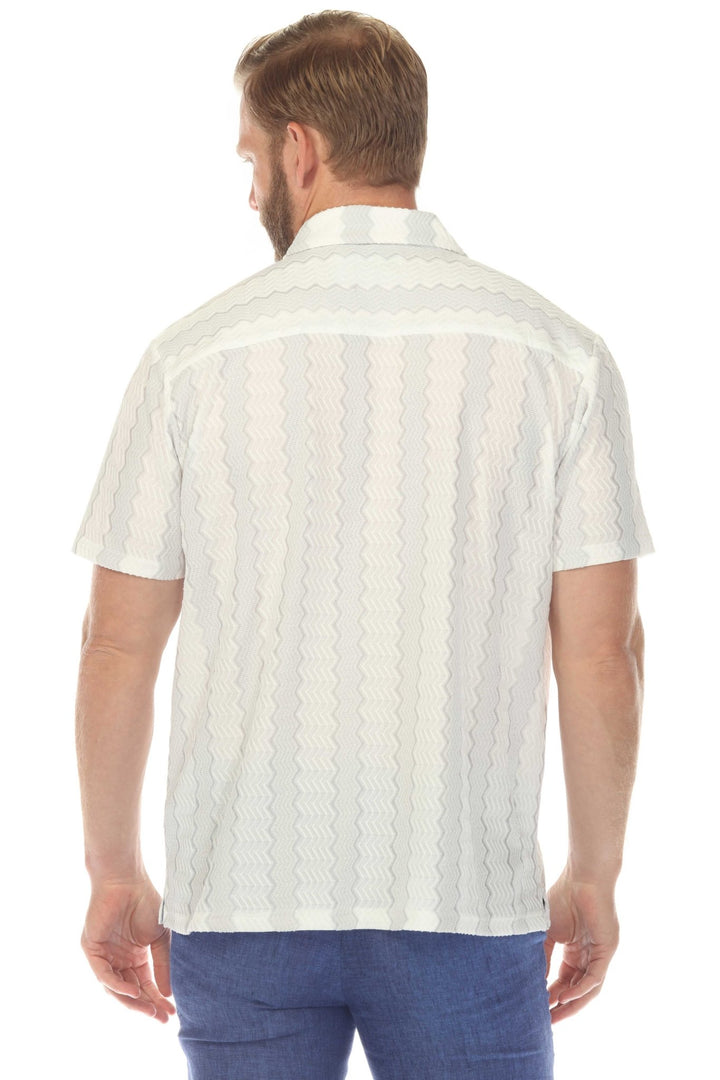 Men's Riviera Textured Button Down Knit Shirt - Especially Yours