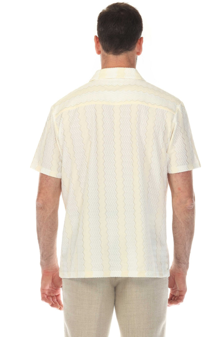 Men's Riviera Textured Button Down Knit Shirt - Especially Yours