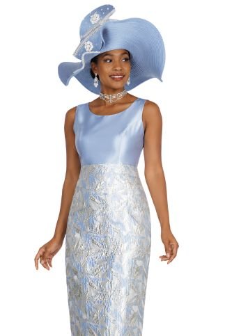 Floral Jacquard Special Occasion Ensemble – Dress and Jacket Set - 6268 - Especially Yours