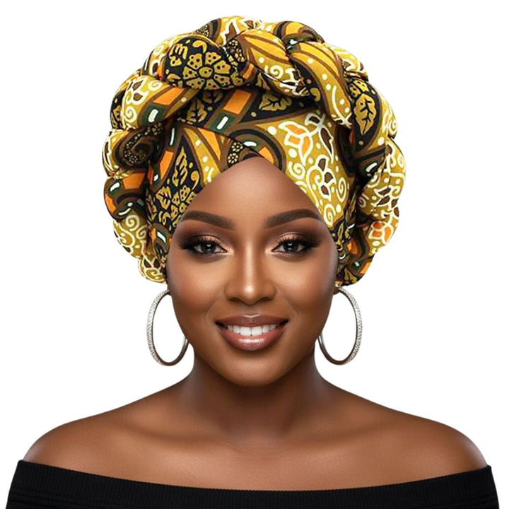 Bold Abstract Pattern Printed Turban Hair Wrap - Especially Yours