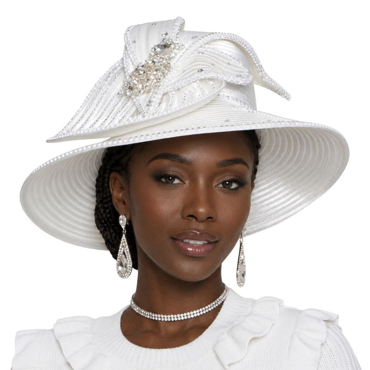 Elegant Rhinestone Church Hat by Lily & Taylor - Especially Yours