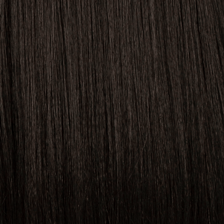 Natural wave wig with side swept bangs