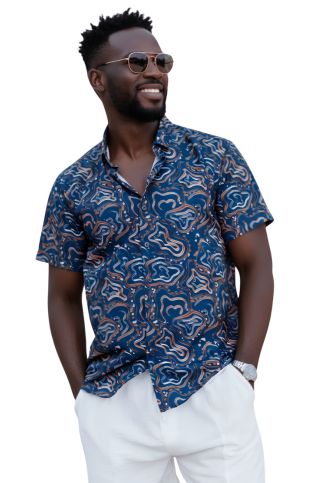 Men’s Radiant Abstract Short Sleeve Stretch Shirt
