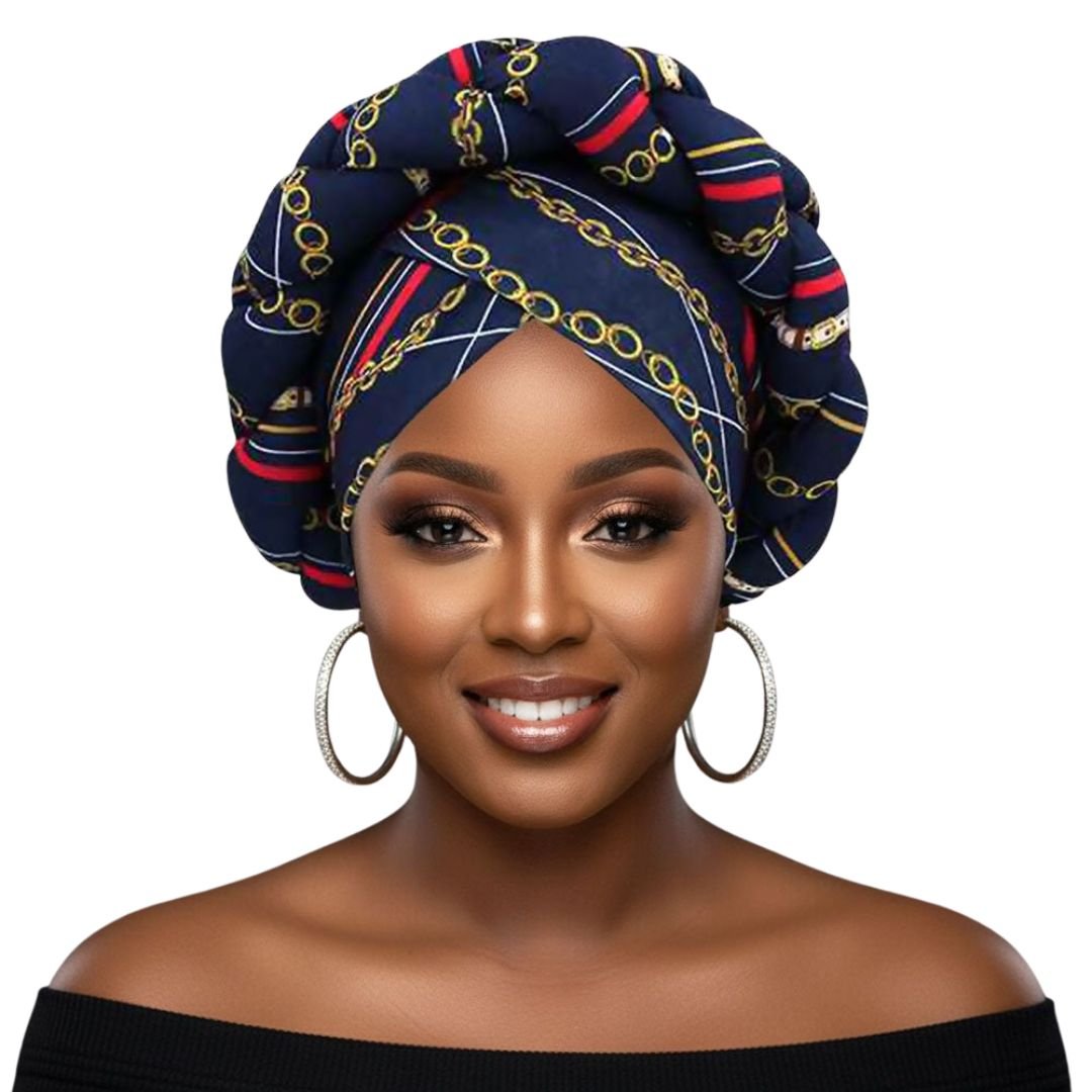 Bold Abstract Pattern Printed Turban Hair Wrap - Especially Yours