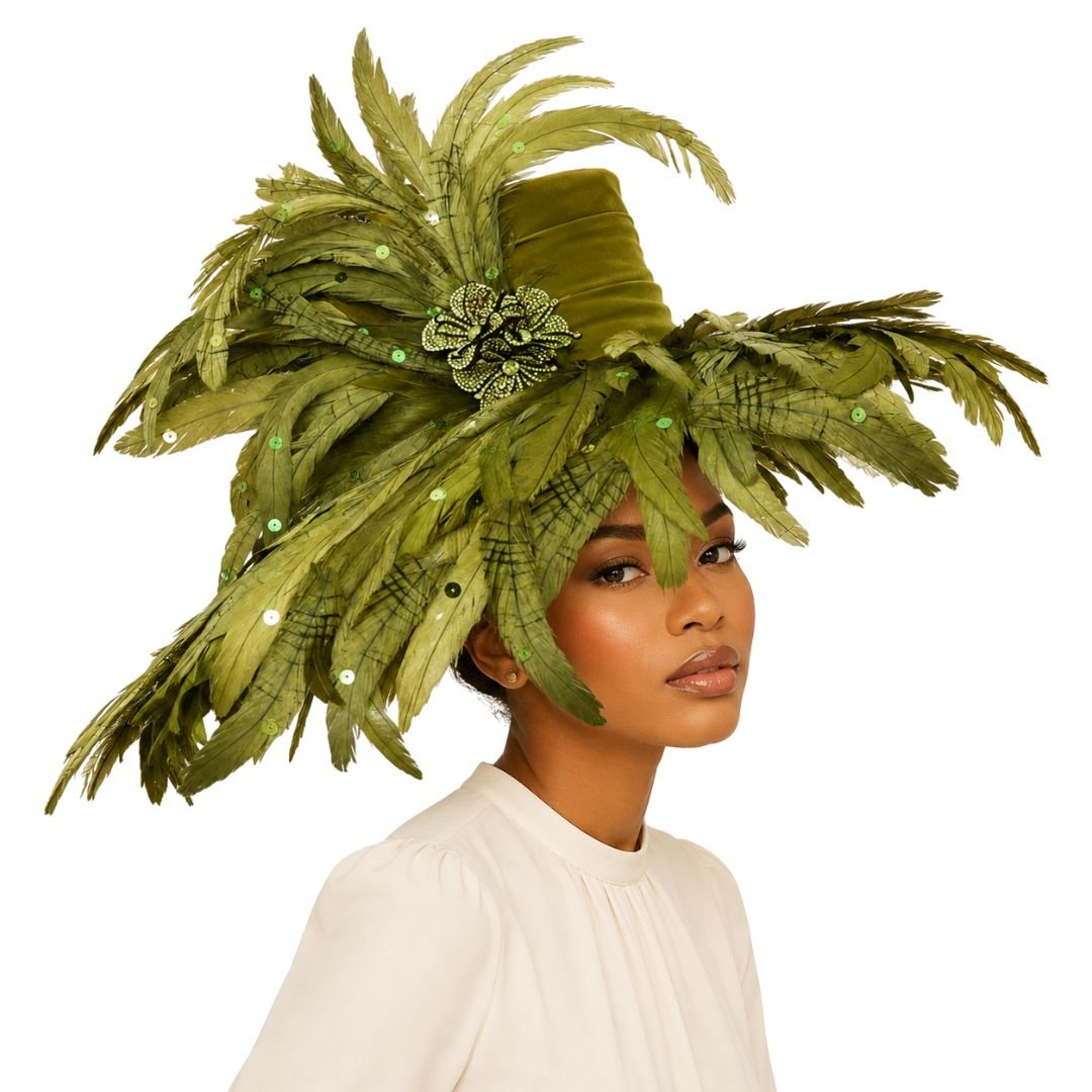 Volcano Feather Fascinator Hat by Whittall & Shon - Especially Yours