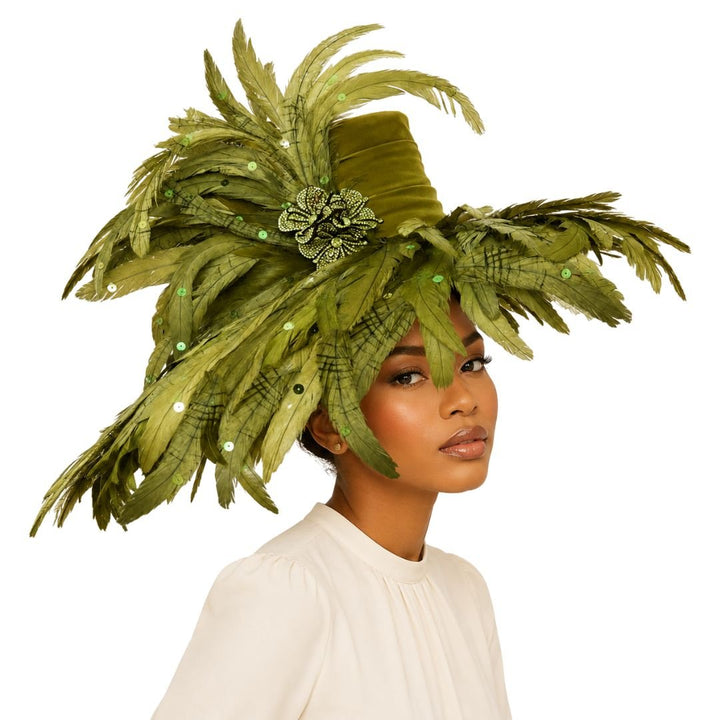 Volcano Feather Fascinator Hat by Whittall & Shon - Especially Yours