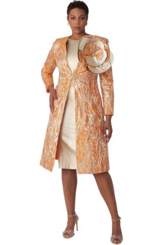 Elegant Brocade Dress with Matching Jackets - 4859 - Especially Yours