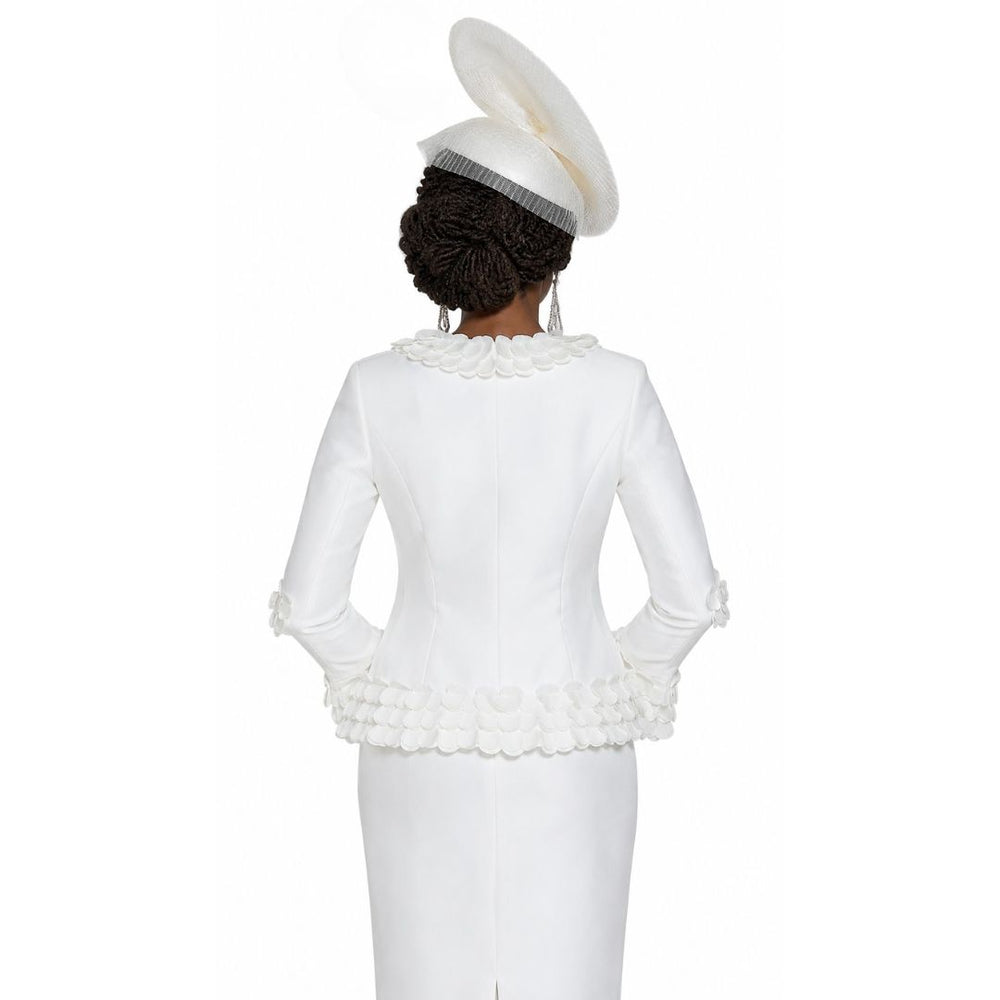 Elegant Scalloped Petal Trim Skirt Suit by Lily & Taylor - Especially Yours