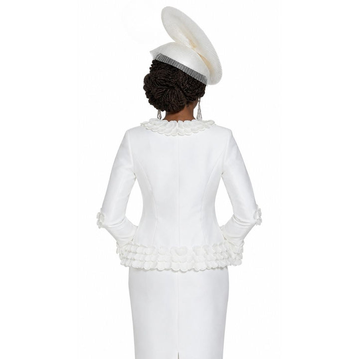 Elegant Scalloped Petal Trim Skirt Suit by Lily & Taylor - Especially Yours