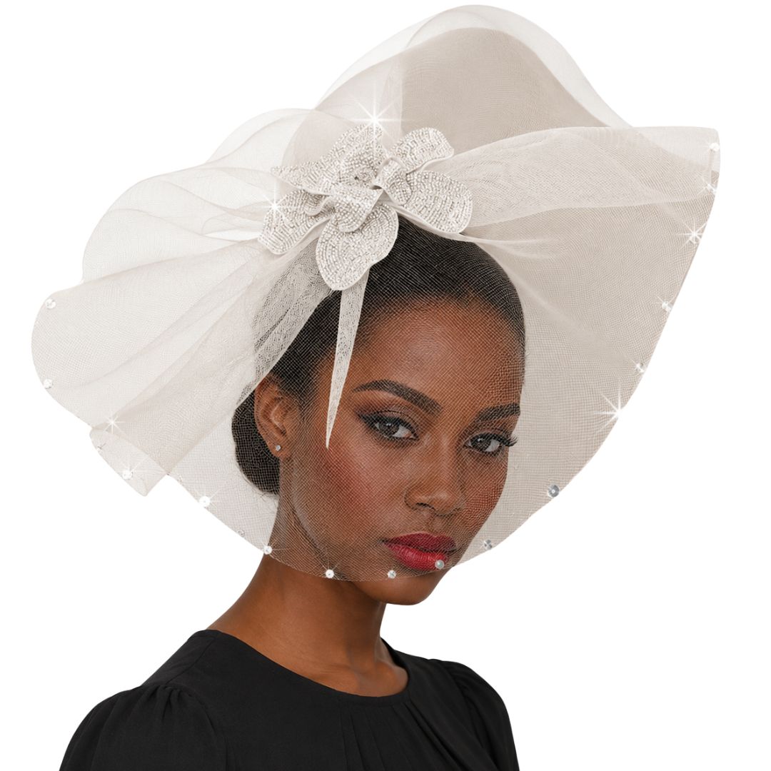 Deena Crystal Flower Illusion Pinwheel Fascinator - Whittall & Shon