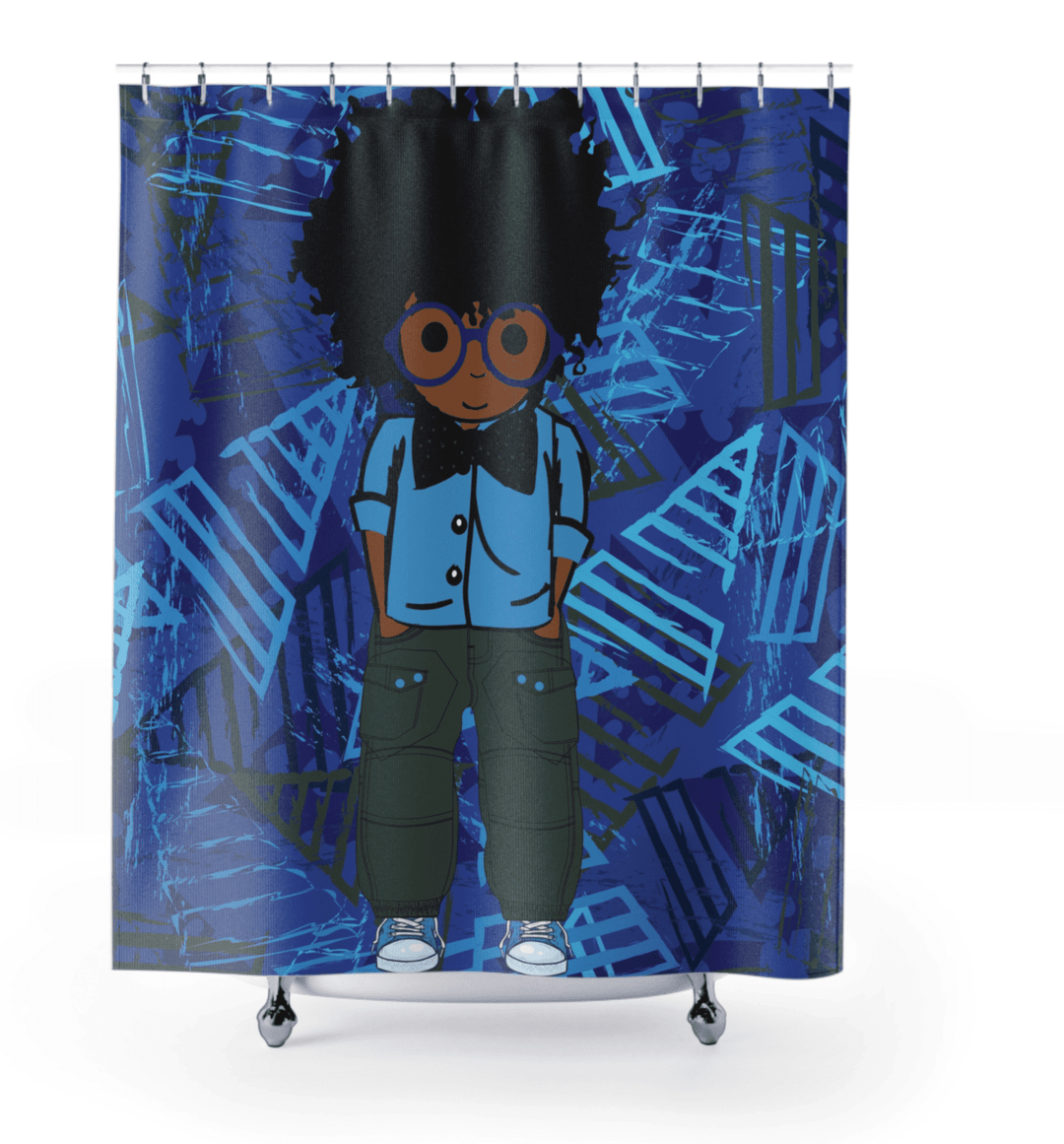 AFROBRATS™ Oliver Shower Curtain - Especially Yours