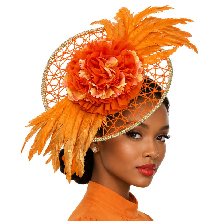 Rosewood Spider Web Disc Fascinator - Whittall & Shon