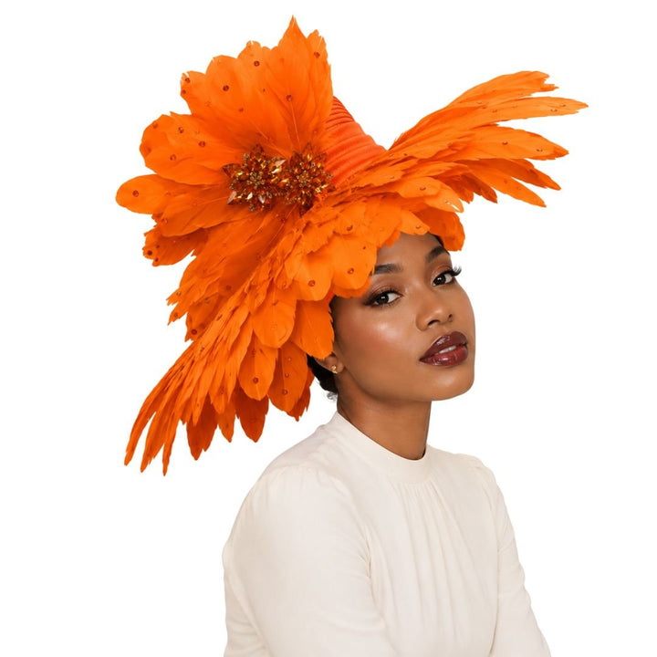 Volcano Feather Fascinator Hat by Whittall & Shon - Especially Yours