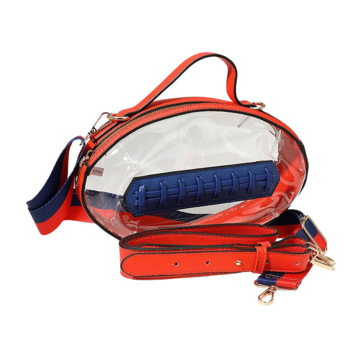 Football Shaped Transparent Crossbody Bag
