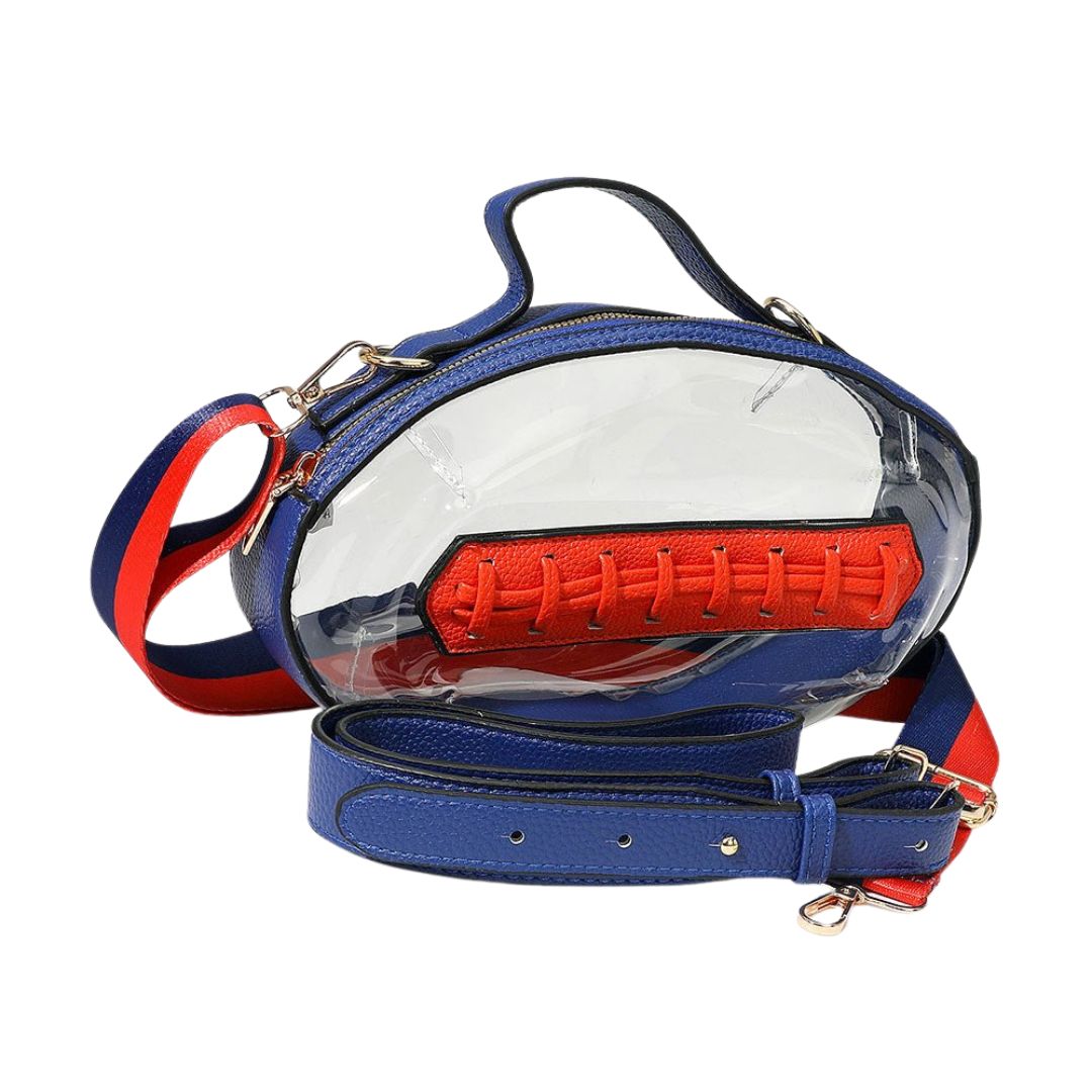 Football Shaped Transparent Crossbody Bag