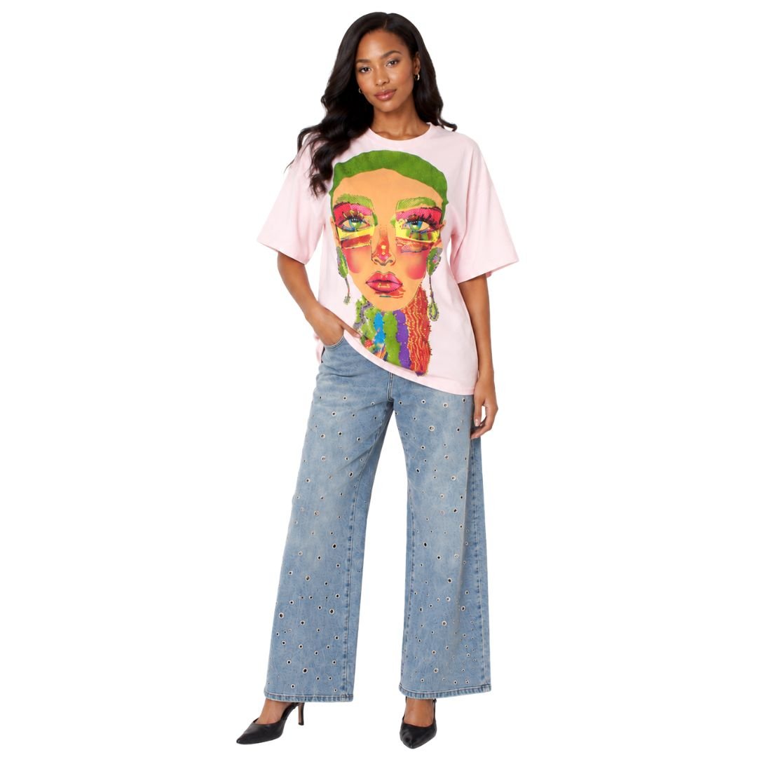 Electric Portrait Rhinestone Tee - 83064 - Especially Yours