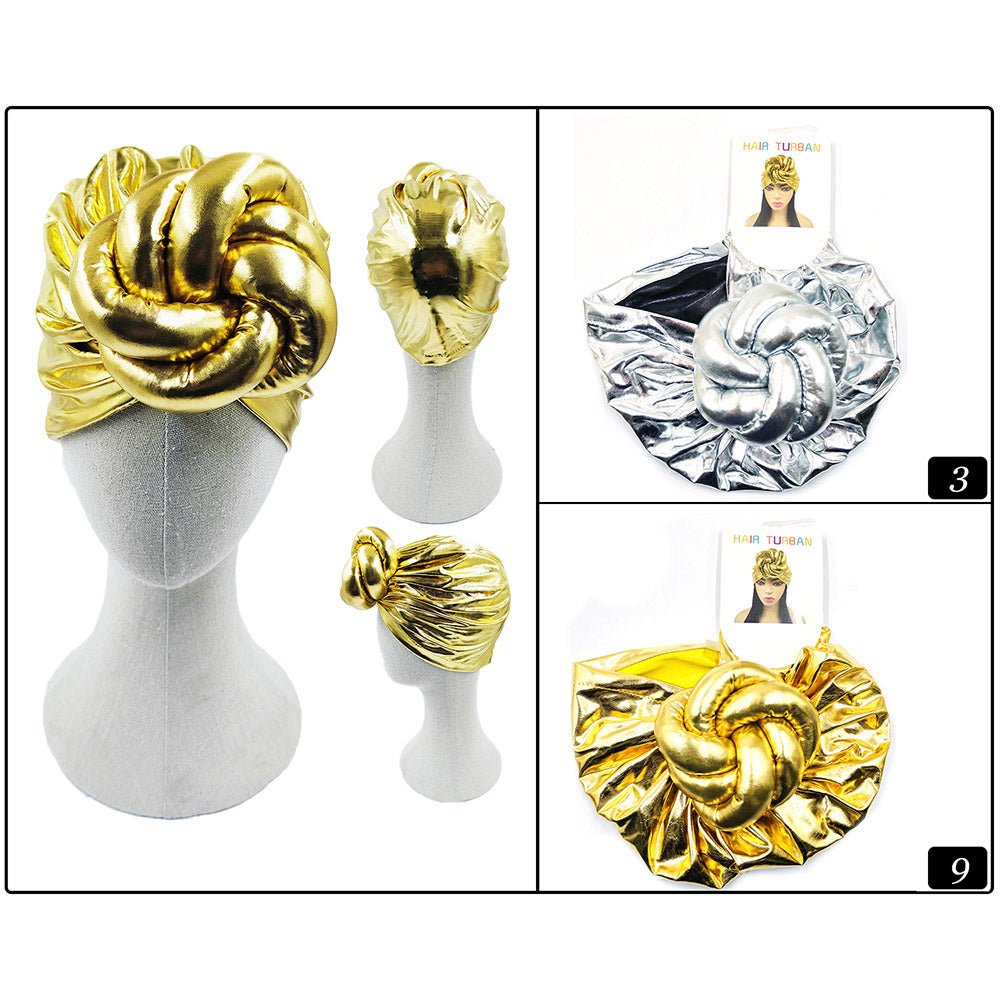 12PCS - Metallic Turban Hats - Especially Yours