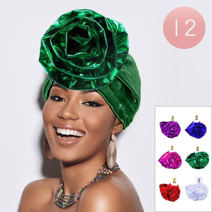 12PCS - Metallic Turban Hats - Especially Yours