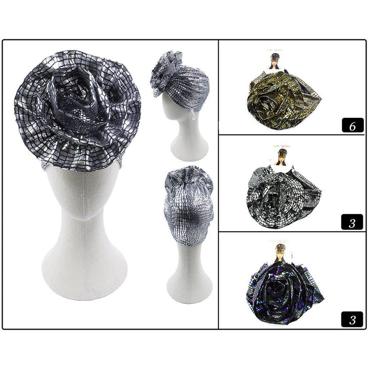 12PCS - Metallic Turban Hats - Especially Yours