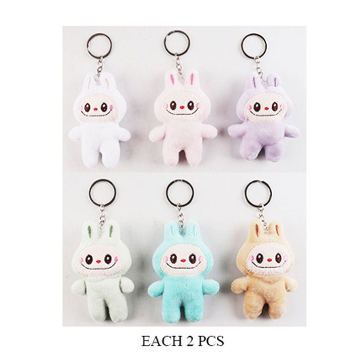12PCS - Plush Bunny Monster Doll Keychains / Bag Charms - Especially Yours