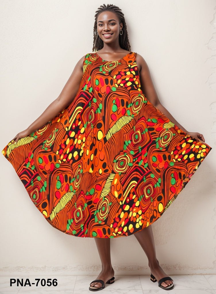 Gina's Sleeveless Resort Dress With Scarf - Especially Yours