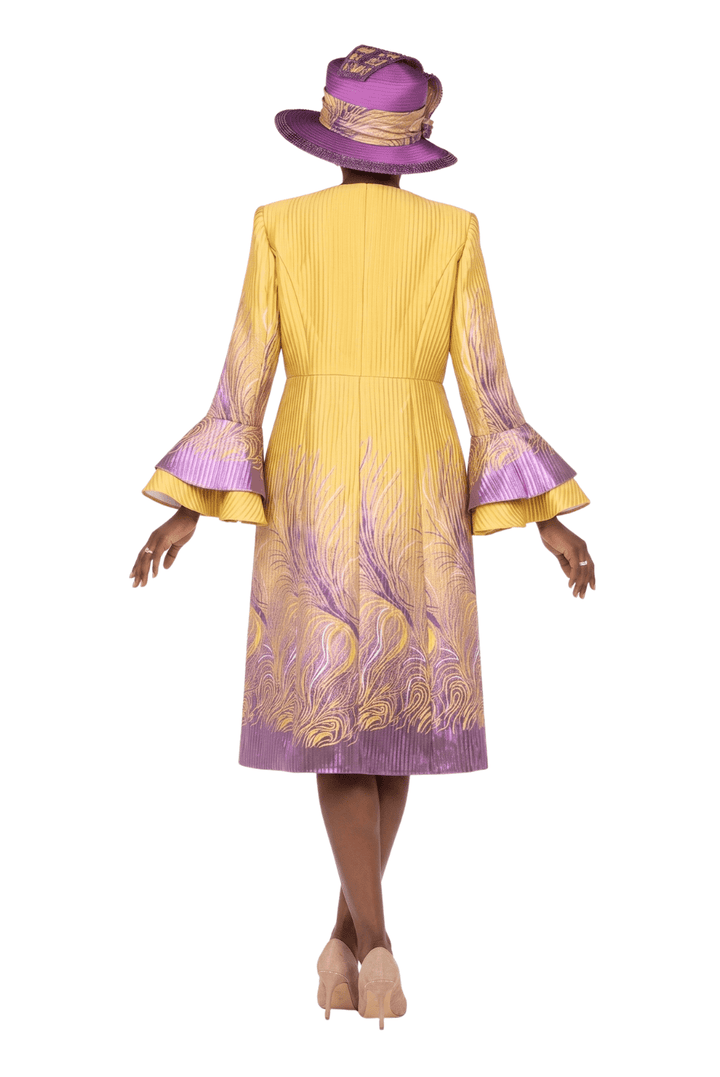 Metallic Ombre 2pc Dress&Long Coat Set - Especially Yours
