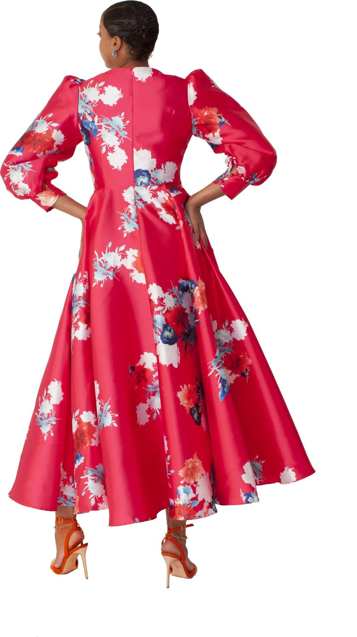 Elegant Long Dress with Bishop Sleeves - 4820 - Especially Yours