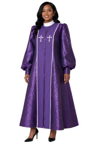 Plus size Two - Piece Brocade Clergy Robe – 41071W - Especially Yours