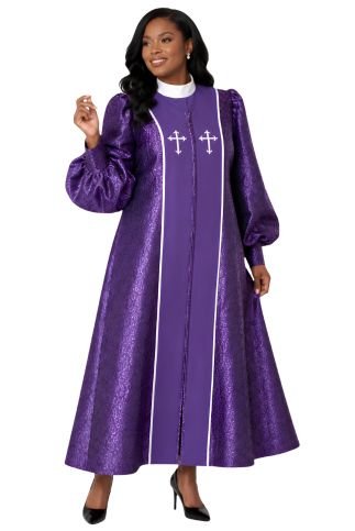 Plus size Two - Piece Brocade Clergy Robe – 41071W - Especially Yours