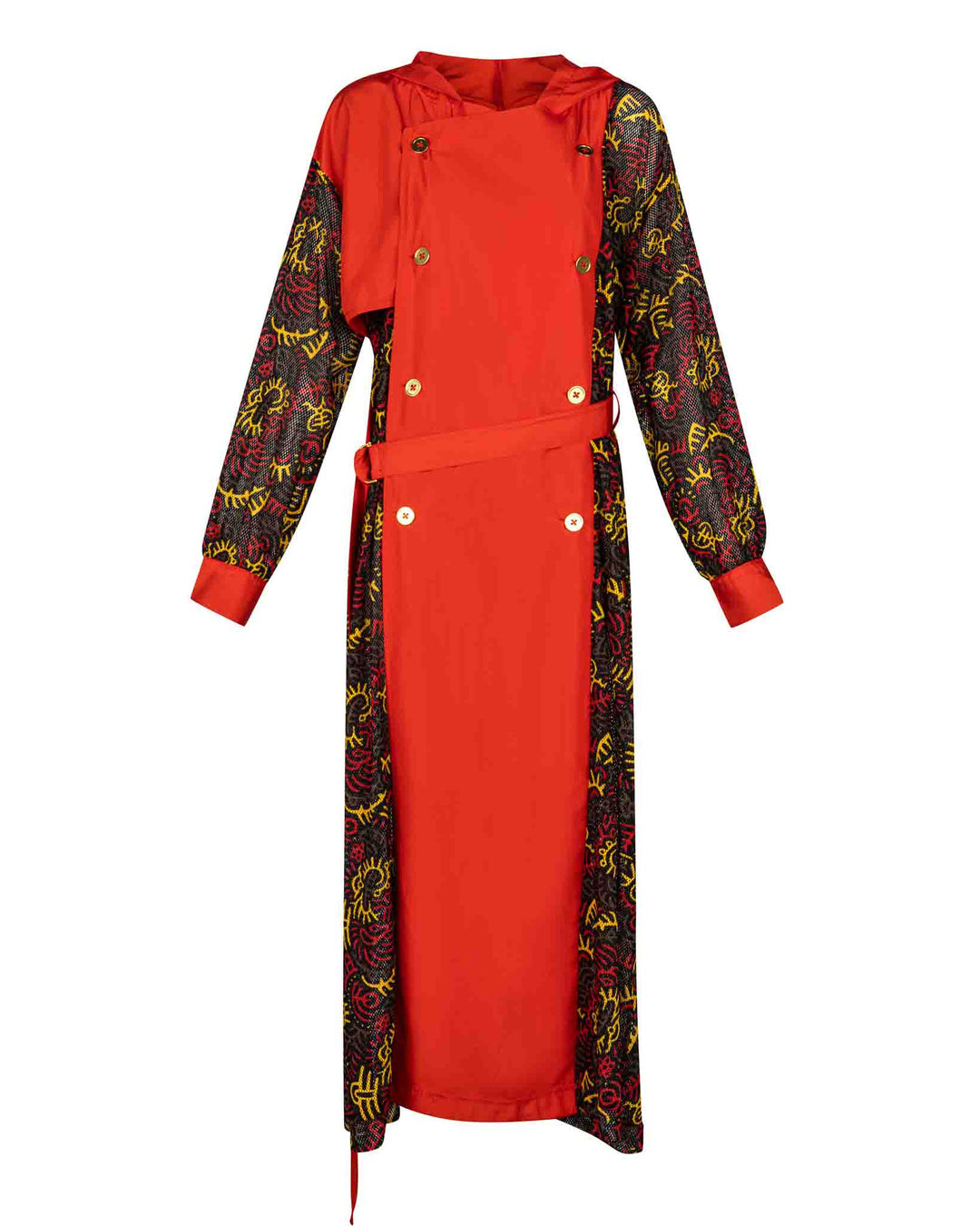 Harlem Red Mesh Trench Coat - Especially Yours