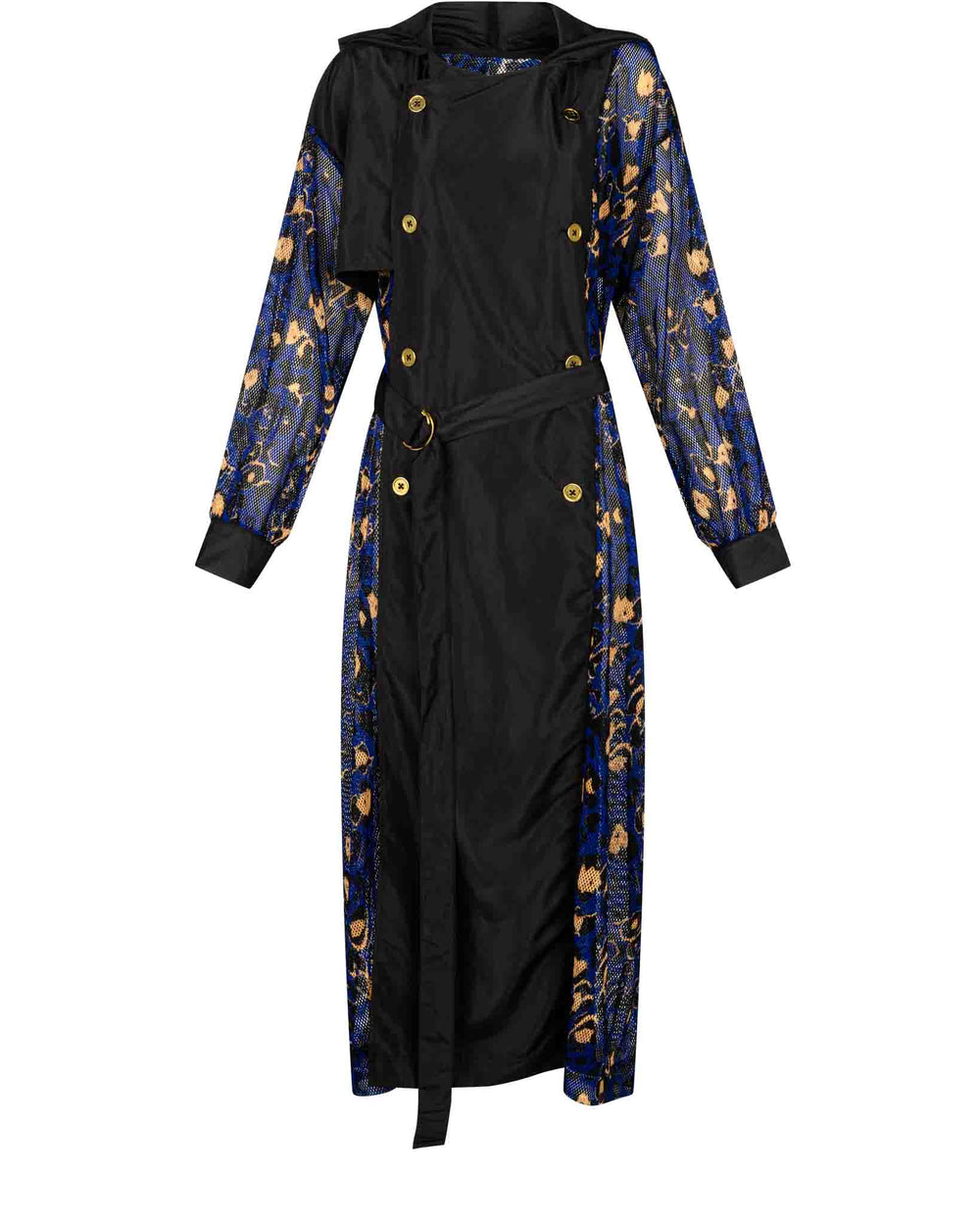 Sherbert Blue Mesh Trench Coat - Especially Yours