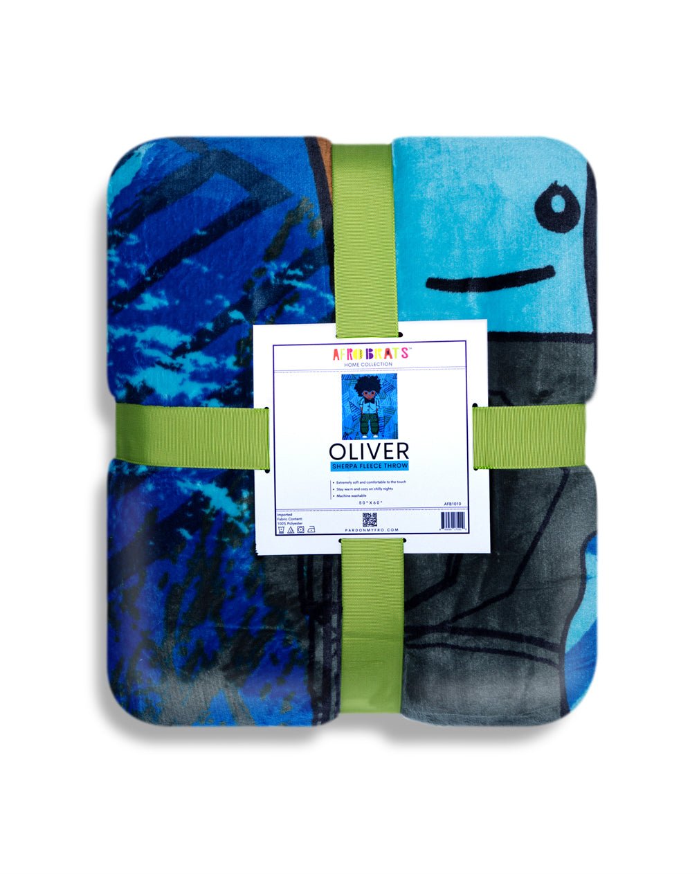 AFROBRATS™ Oliver Sherpa Fleece Throw Blanket - Especially Yours