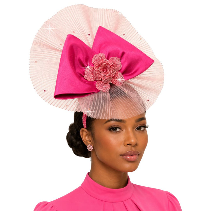 Midnight Rose Pleated Disc Fascinator - Whittall & Shon