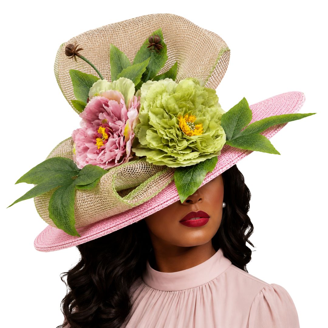 Monet Floral Wide Brim Church Hat - Whittall & Shon - Especially Yours
