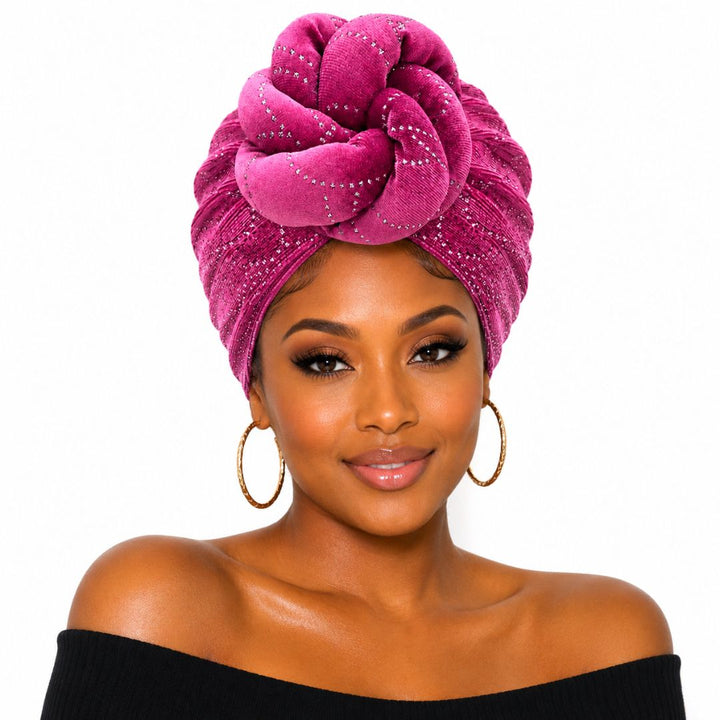 Elegant Rhinestone Studded Knot Turban Hair Wrap - Especially Yours
