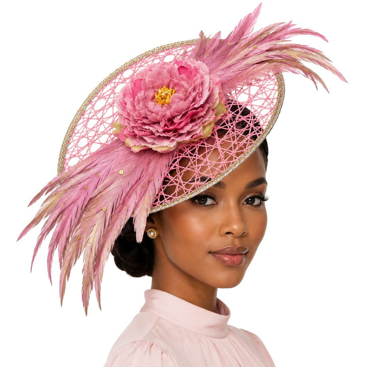 Rosewood Spider Web Disc Fascinator - Whittall & Shon