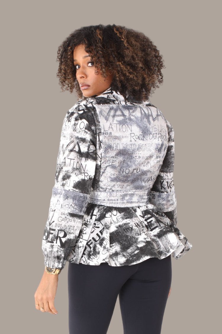 Printed Peplum Jacket - 81785 - Especially Yours