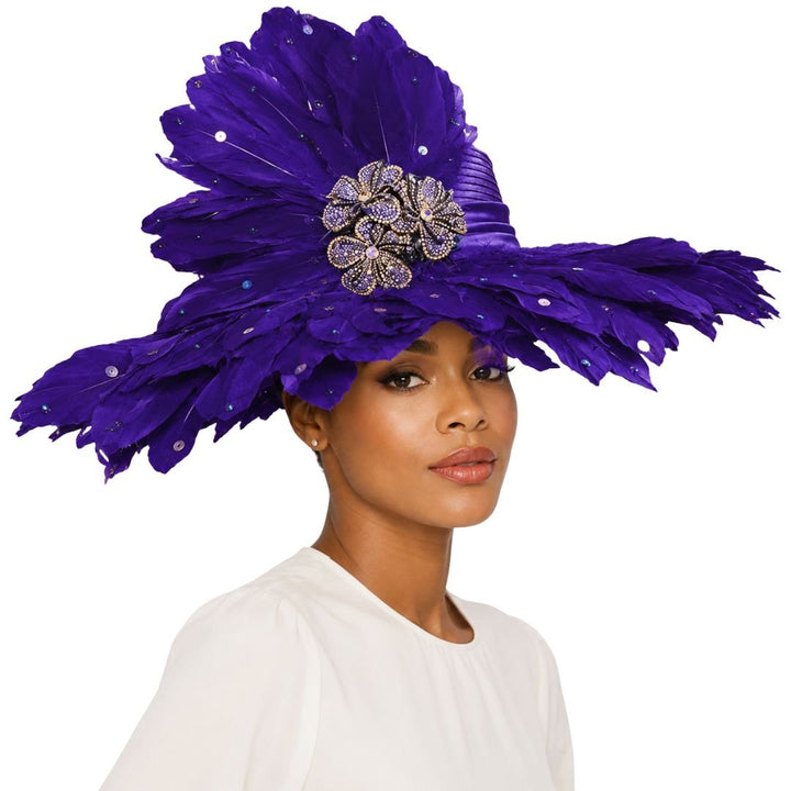 Volcano Feather Fascinator Hat by Whittall & Shon - Especially Yours