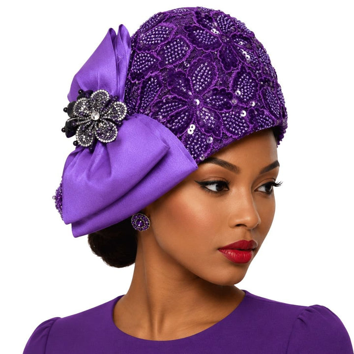 Vamp Beaded Cloche Church Hat by Whittall & Shon - Especially Yours