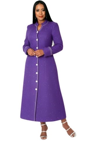 Elegant Plus Size Tweed Robe - 41032W - Especially Yours