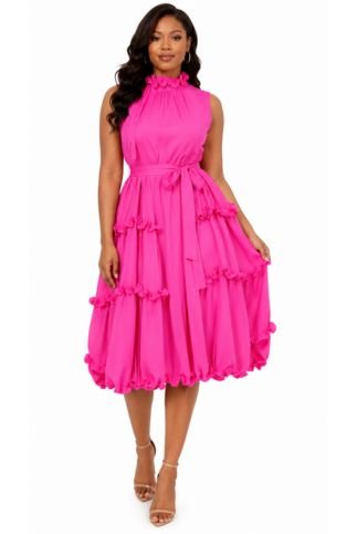 Petal Whisper Tiered Midi Dress - 83020 - Especially Yours