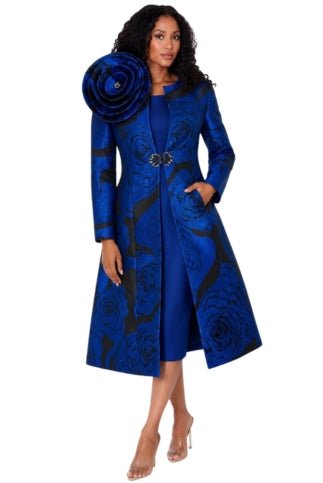 Elegant Brocade Dress with Matching Jackets - 4859 - Especially Yours