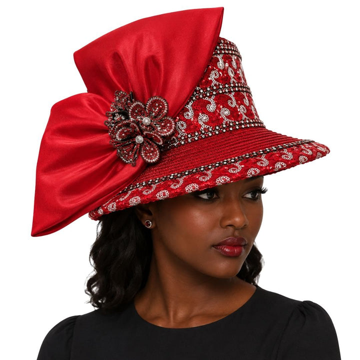 Bijoux Sequin Bow Church Hat by Whittall & Shon - Especially Yours
