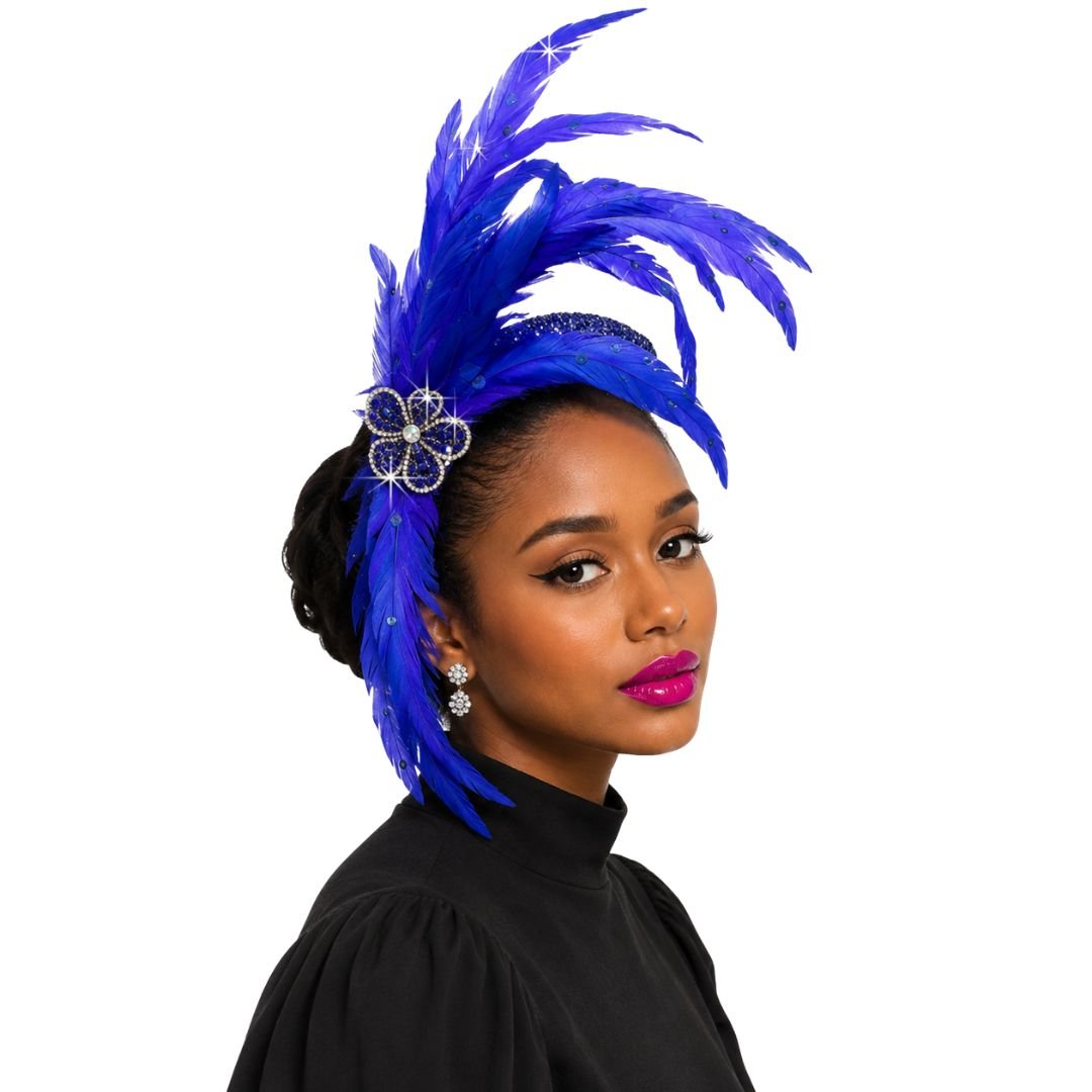Josephine Baker Feather Crown Fascinator - Whittall & Shon - Especially Yours