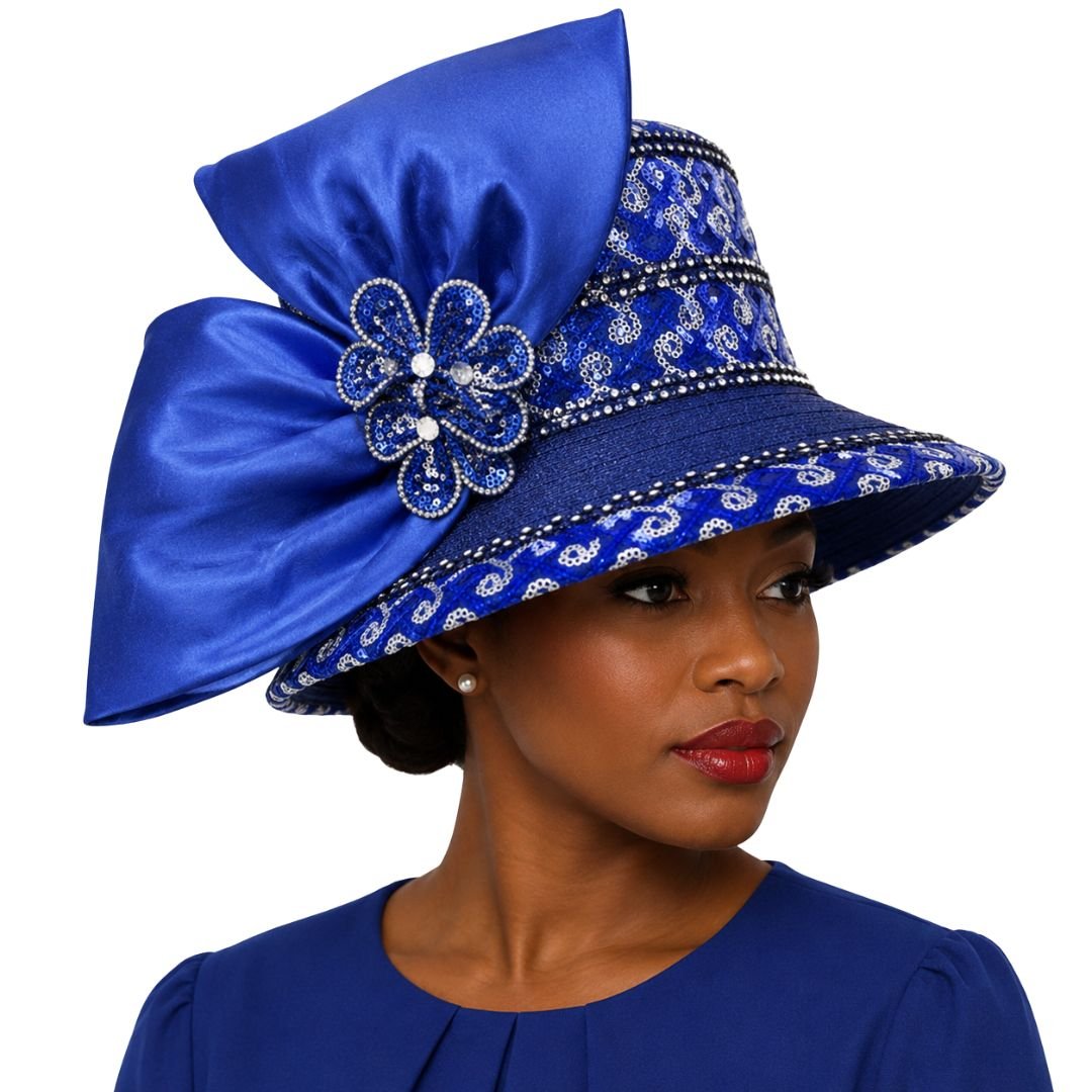 Bijoux Sequin Bow Church Hat by Whittall & Shon - Especially Yours