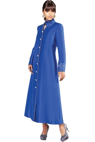 Satin Cassock Robe with Rhinestone Button Front - 4445