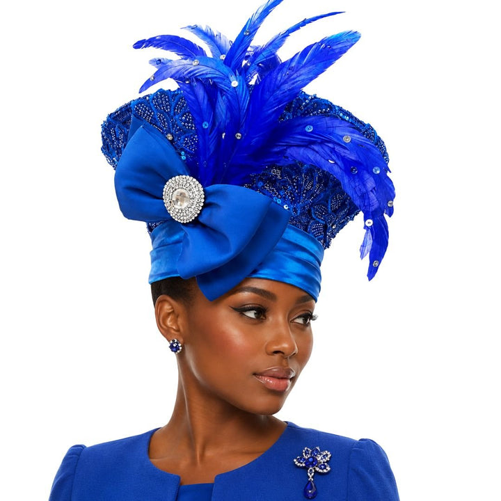 Babylonia Beaded Feather Church Hat - Whittall & Shon - Especially Yours