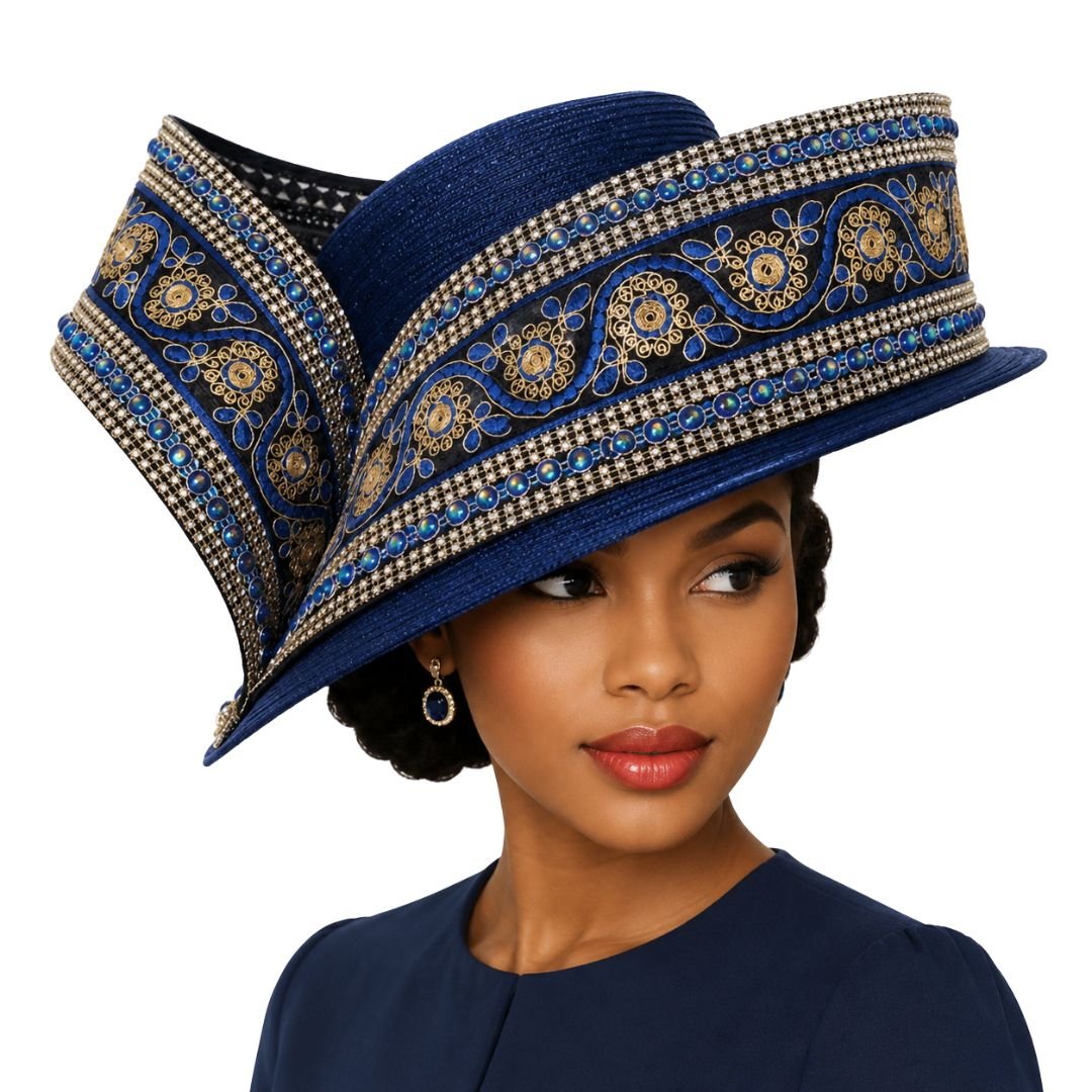 Layla Crystal Sculptural Church Hat - Whittall & Shon - Especially Yours